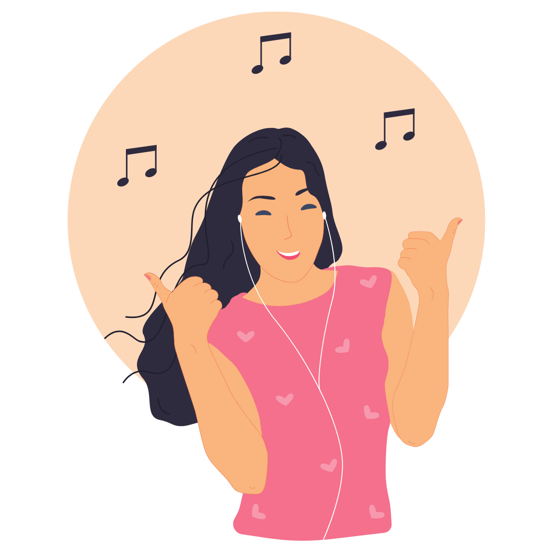 woman listening to music woman listening to music